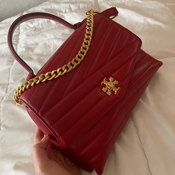 Tory Burch Handbags - Tory burch kira chevron top handle bag in red. Authentic.